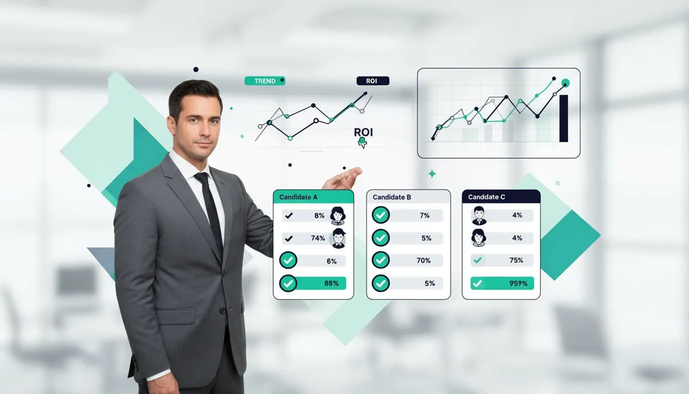 Traitfit analytics dashboard showing quality of hire trends and ROI metrics